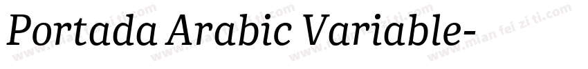 Portada Arabic Variable字体转换